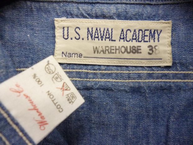 warehouse ウエアハウス u.s.naval academy シャツ-