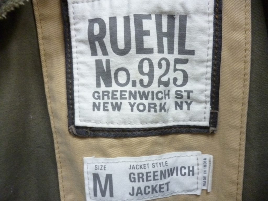 ルールナンバー925 Ruehl No.925 greenwich jacket ジャケット 買取りしました アルファストリート[Alfa