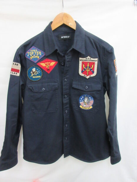 アヴィレックス　AVIREX ミリタリーシャツ TOP GUN MILITARY SHIRTS 長袖シャツ 6105143