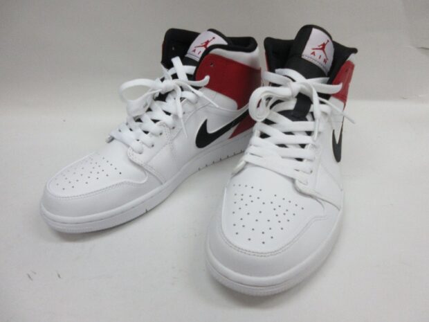 ナイキ NIKE AIR JORDAN 1 MID ミッド WHITE BLACK GYM RED 554724-116 