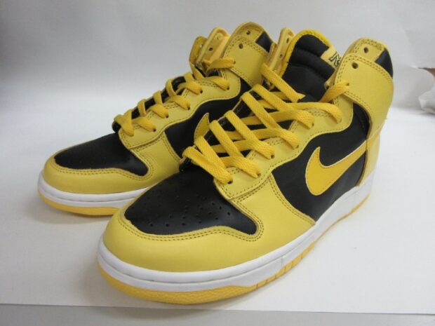 NIKE ナイキ DUNK HIGH LE アイオワ大学カラー NYCモデル 90s 99年製 630335-072 ダンク ハイ vintage ヴィンテージ ブラック ブライトゴールデンロッド サイズ：US8.5 26.5cm スニーカー【メンズ】【R045】