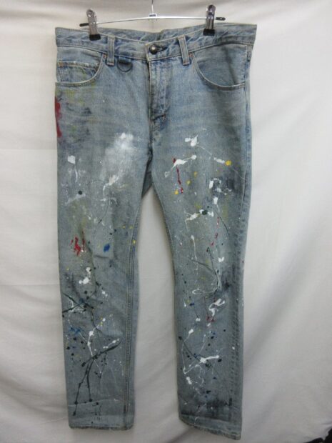 ナンバーナイン NUMBER NINE　ガンズ期　Archive Painted Denim Pants　デニムパンツ