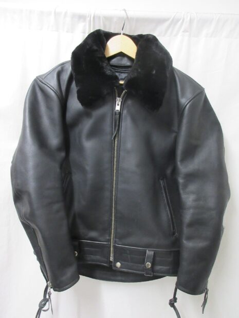 KADOYA カドヤ K'S LEATHER ポリスマン 襟ボアハードステアレザーキルティングライナーライダースジャケット