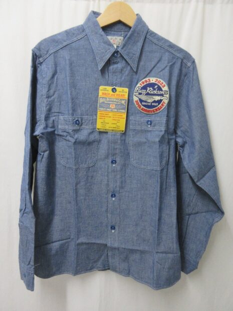バズリクソンズ BUZZ RICKSON’S BLUE CHAMBRAY WORK SHIRT 30th ANNIVERSARY MODE